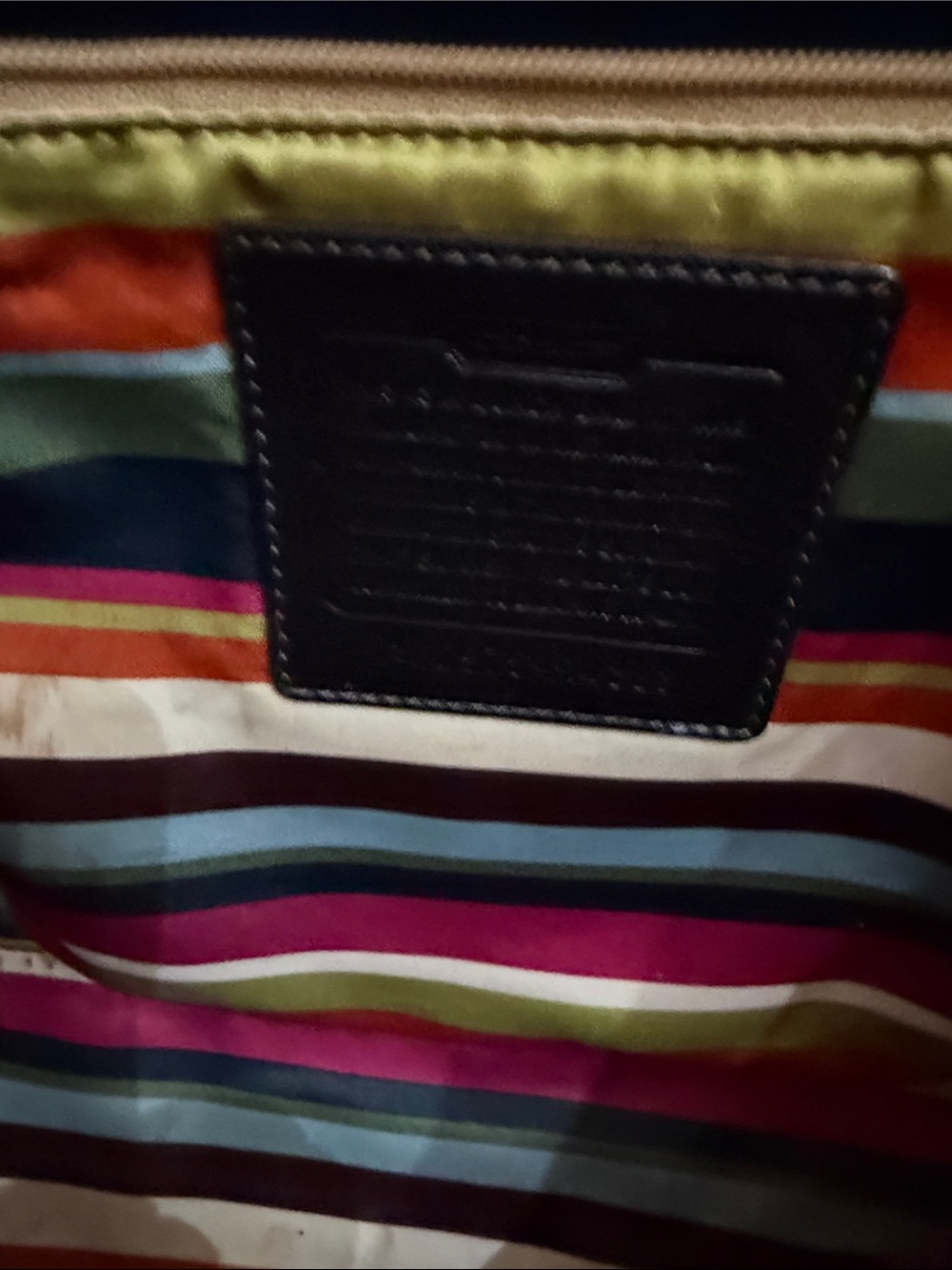 Coach Black Leather Tote with Front Pocket - Women - Picture 5 of 5